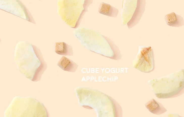 Lactobacillus Cube Yogurt Chip Apple. Strawberry, Pear Dried Yogurt kids snack made in Korea