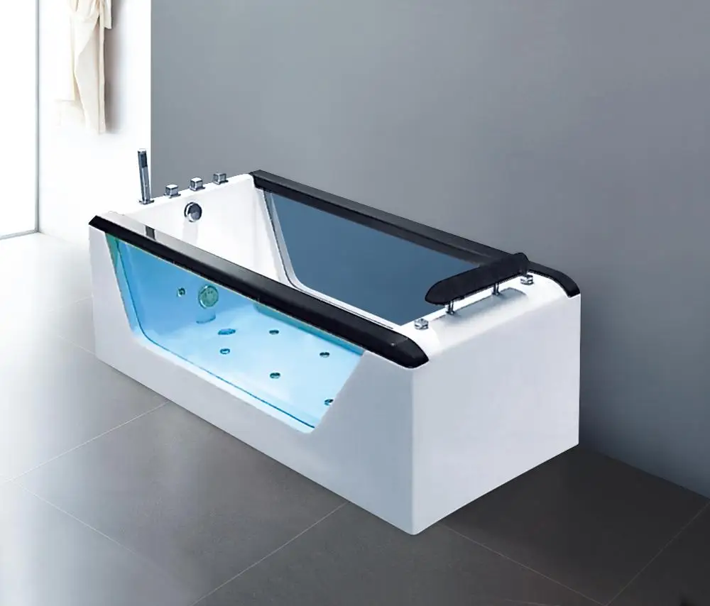 led light bubble acrylic massage bathtub in factory price