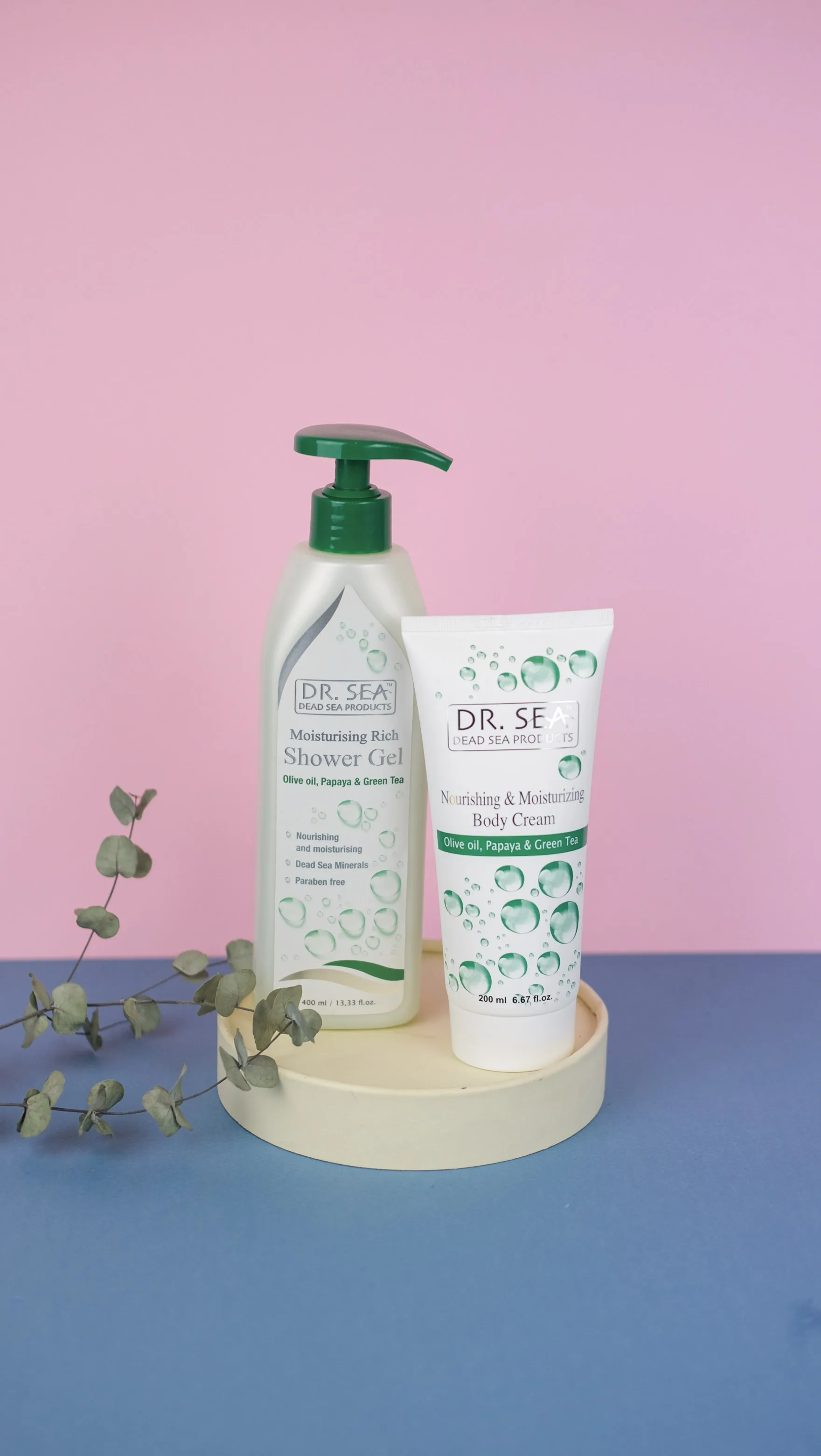 Питательный и увлажняющий крем для тела-оливковое масло папайя зеленый