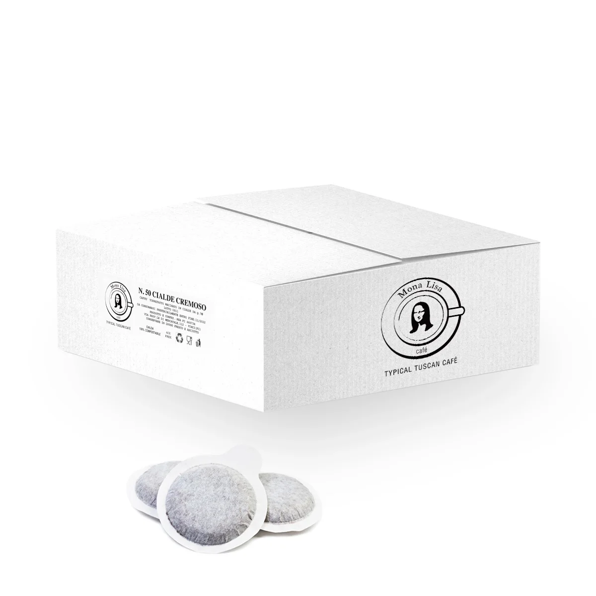 Cremoso Italian 25% Arabica 75% Robusta 50 Coffee Podsbox compostable and biodegradable for HORECA