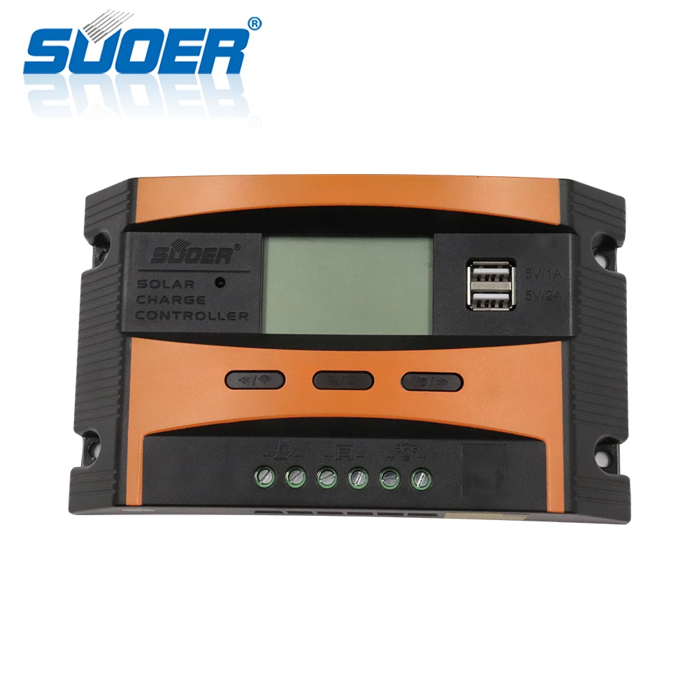 Suoer 12V 10A Price Smart Solar Power System Panel Charge Controller With Two Interfaces