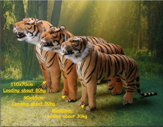 realistic animal tiger plush toy/giant simulation animal for children riding toys teaching photography/plush tiger ridding toy