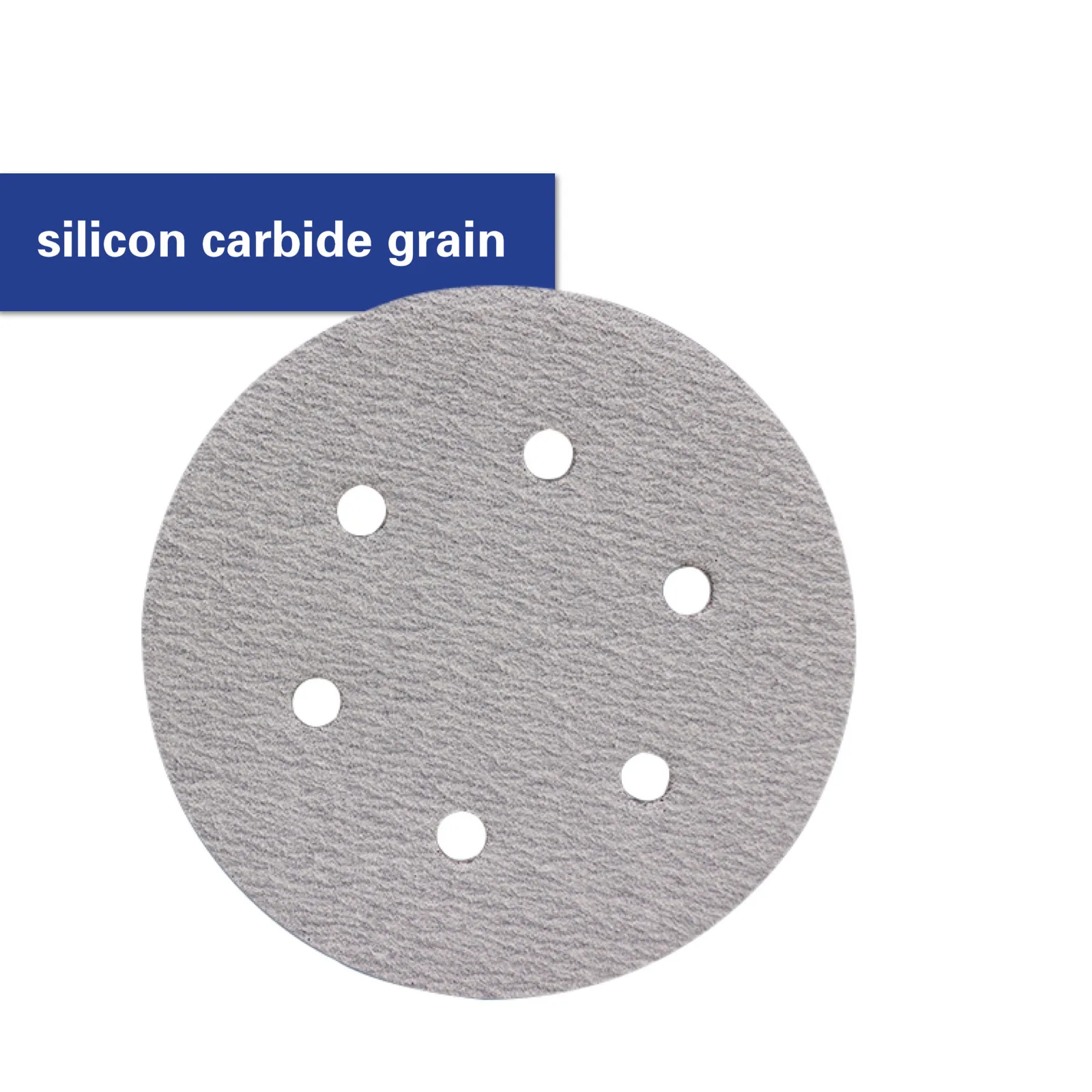 China manufacture konaflex-platinum white  6inch(150mm)with 6 dust holes hook&loop sanding disc