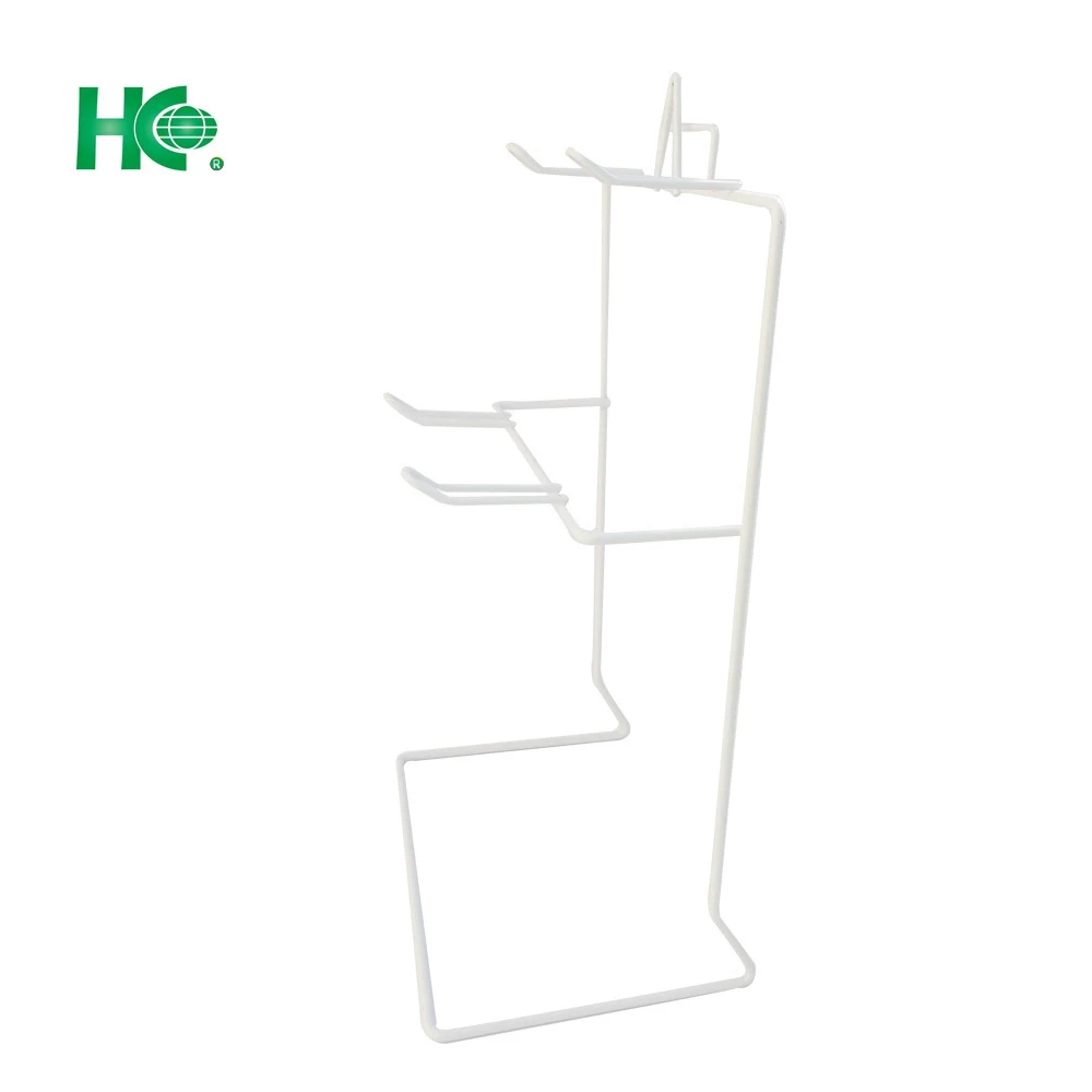  Белая металлическая стойка для дисплея с 4 крючками/настольная подвесная
