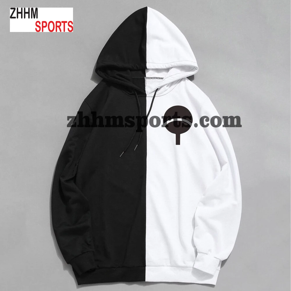 
Tokyo Style Half & Half Design Hoodie Unisex Polyester & Cotton Hoodies 