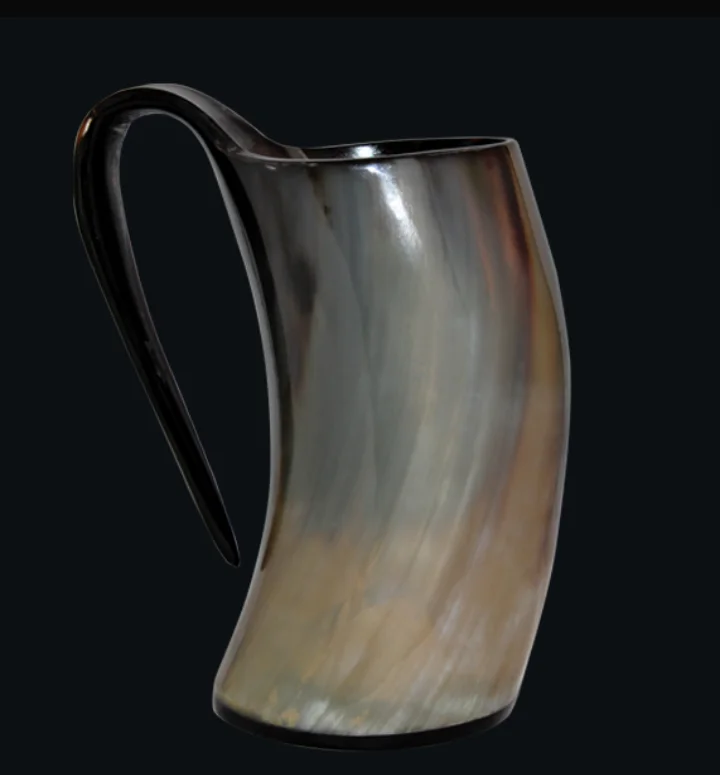 
Ox Horn Mug /viking Drinking Mugs/ Beer Drinking Horn Mug 100% Natural Hand Made 13.5oz Natural Animal Horn,organic Material 