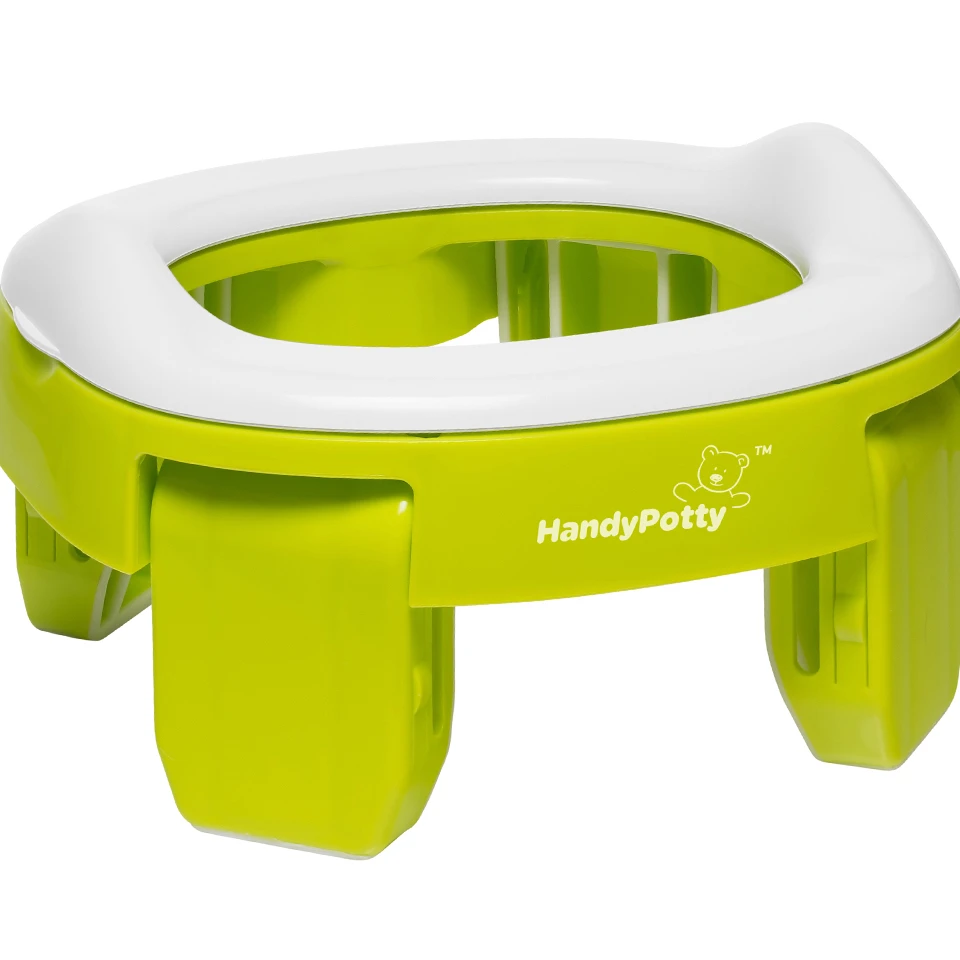 
Foldable travel home Potty Training toilet seat adapter Green Handy Potty 