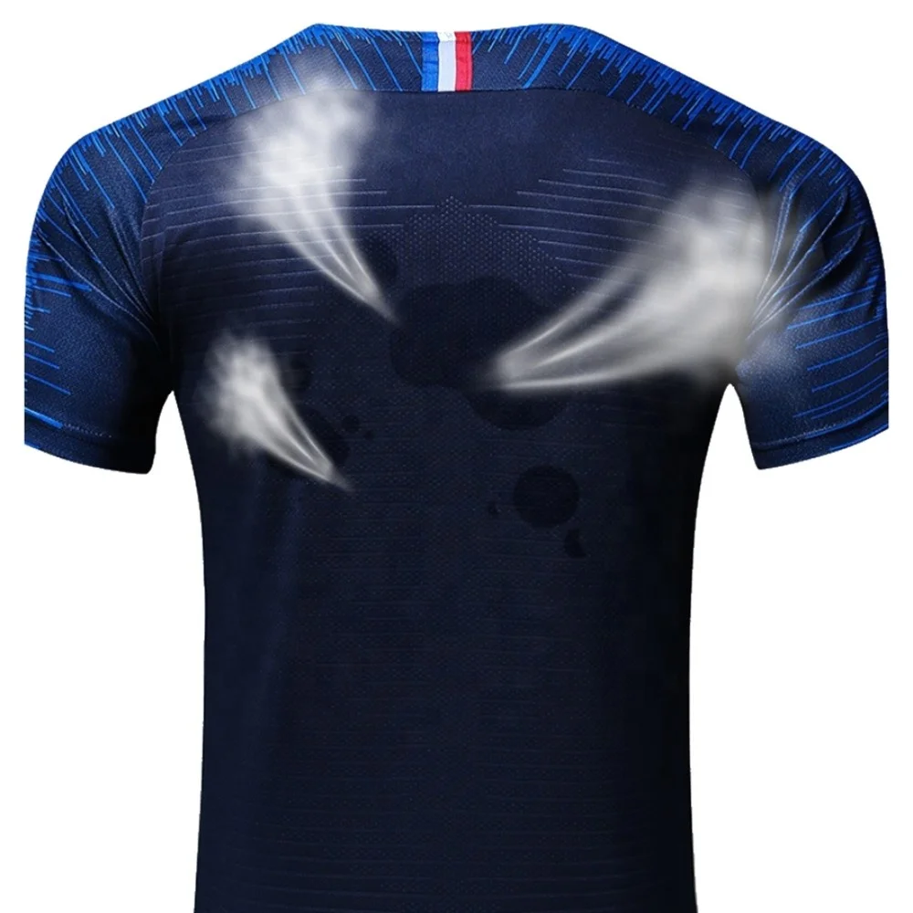 China Sublimated Custom Football Shirts Maker Team Set jersey football france soccer uniforms Good Quality Soccer Uniform