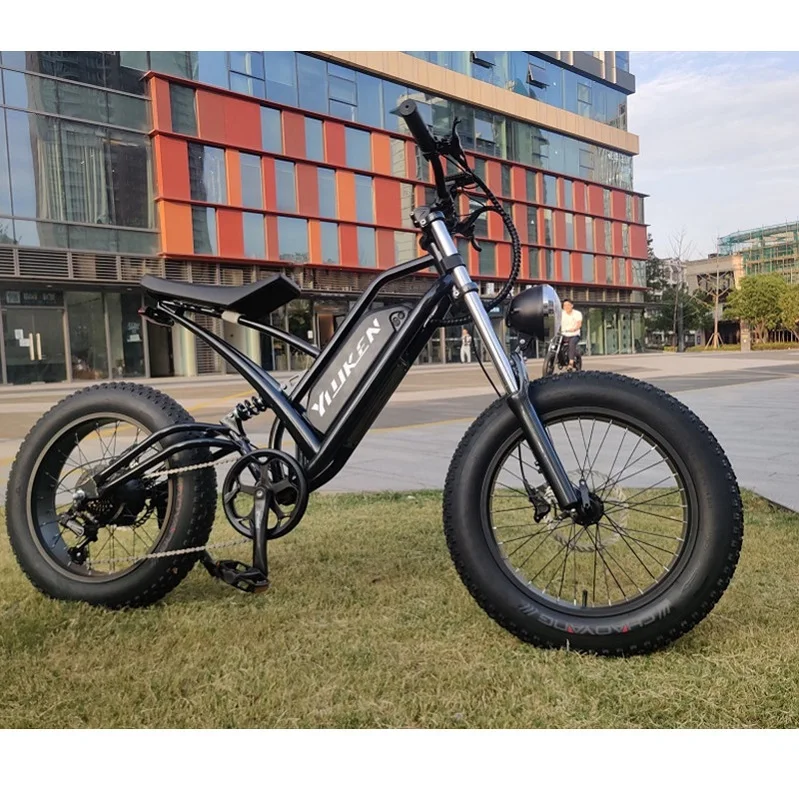 Электрический велосипед Dirtbike перезаряжаемый Подседельный штырь в стиле ретро для езды на велосипеде с толстыми шинами мужчин горных велосипедов