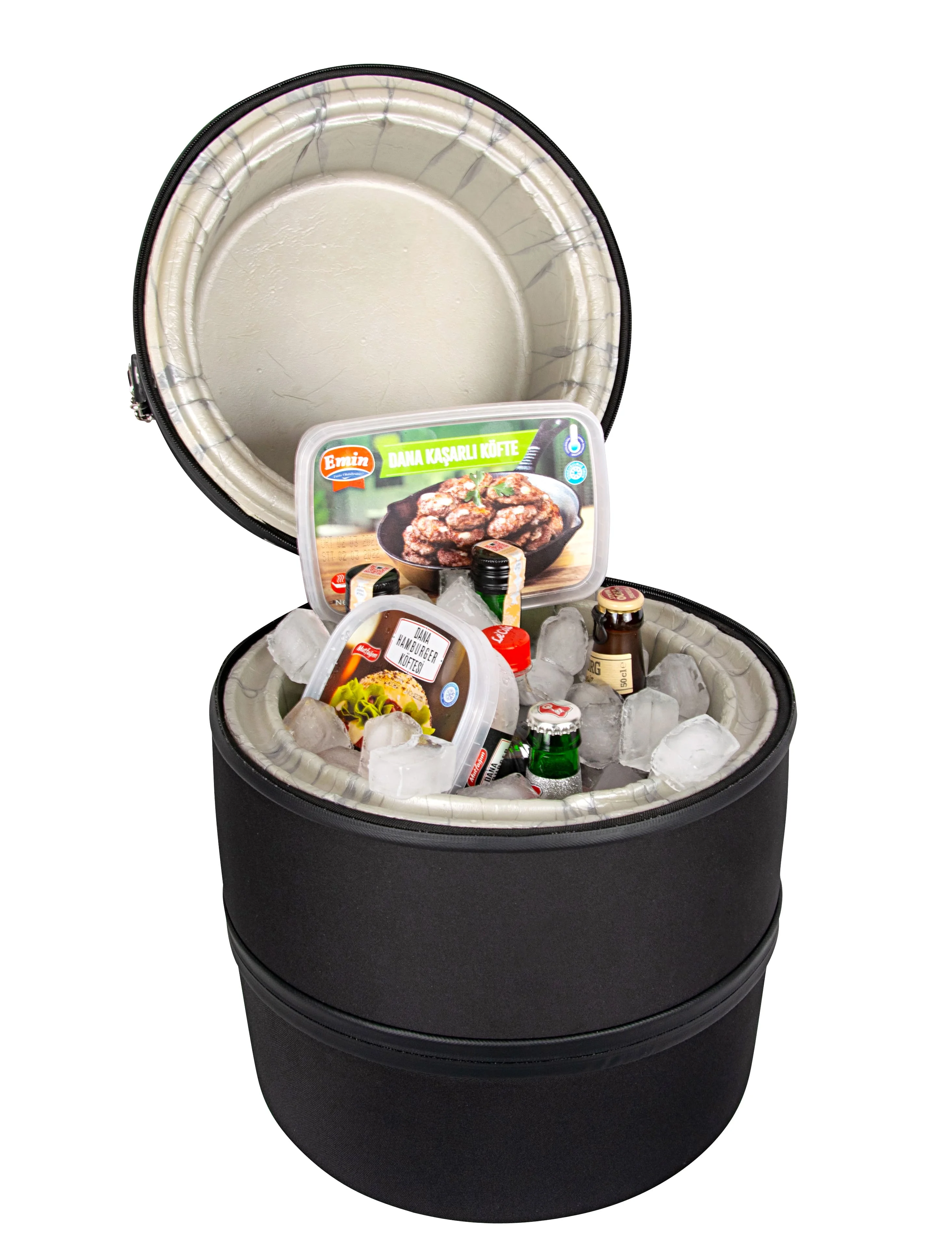 Thermobag Large Size Barrel Shaped Cooler Box Soft Cooler Bag Plastic Waterproof For outdoor Pop-Up Insulated Barrel Cooler