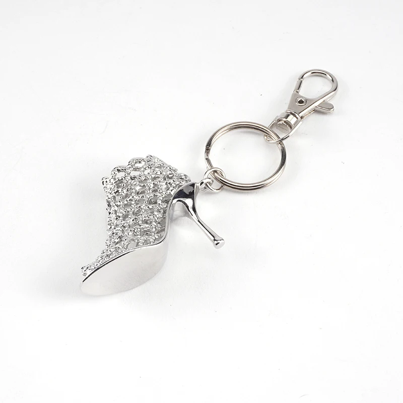 Factory Wholesale Creative Fashion Ladies High Heel  Car Bag Metal Keychain