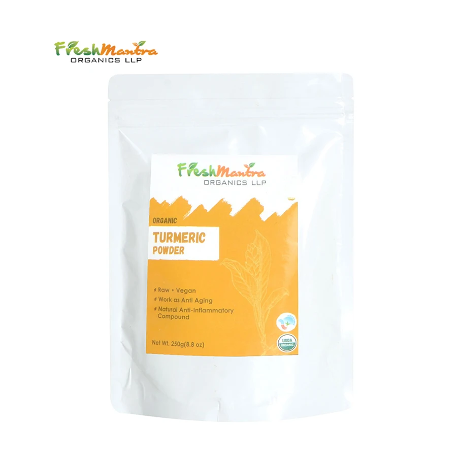 Turmeric 100% Organic Natural Extract 250g Retail Pouch Curcumin Powder Bulk Supplier At Less Market Price