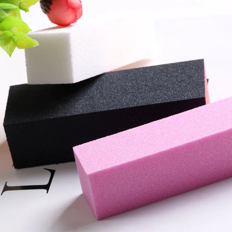 TSZS  Professional High Quality Block 4 Way Manicure Pedicure Tools Black Pink White Buffer Nail Buffer