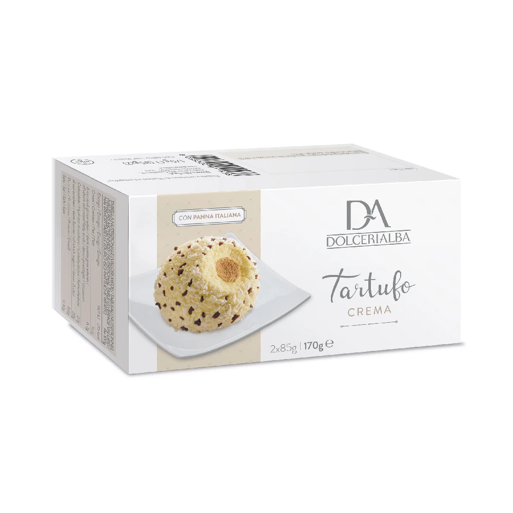 Premium Quality Italian Crema Tartufo Ice Cream 2 Individual Portions (85g each) 170g Wholesale