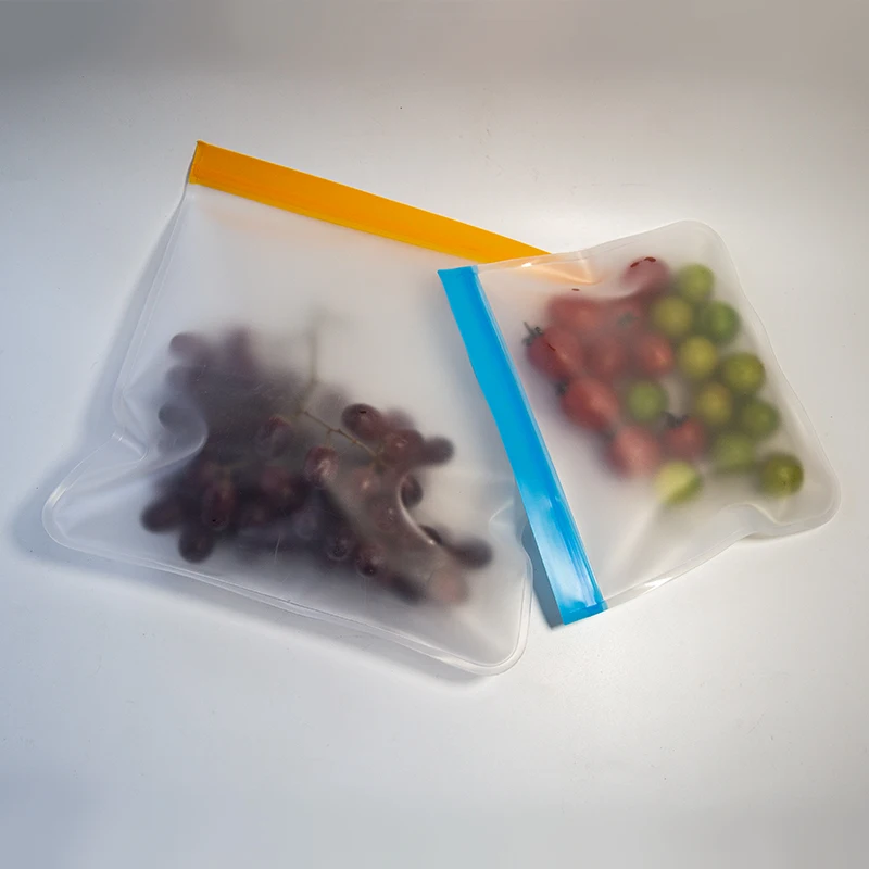 PEVA fresh-keeping cold storage bag fruits and vegetables zip lock pouch storage bags hermetic grain storage bags