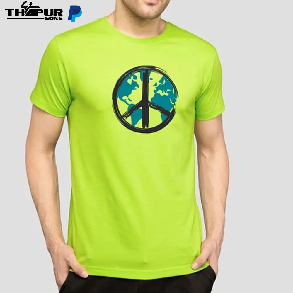 Однотонные повседневные мужские летние футболки больших размеров 100% органический хлопок простые