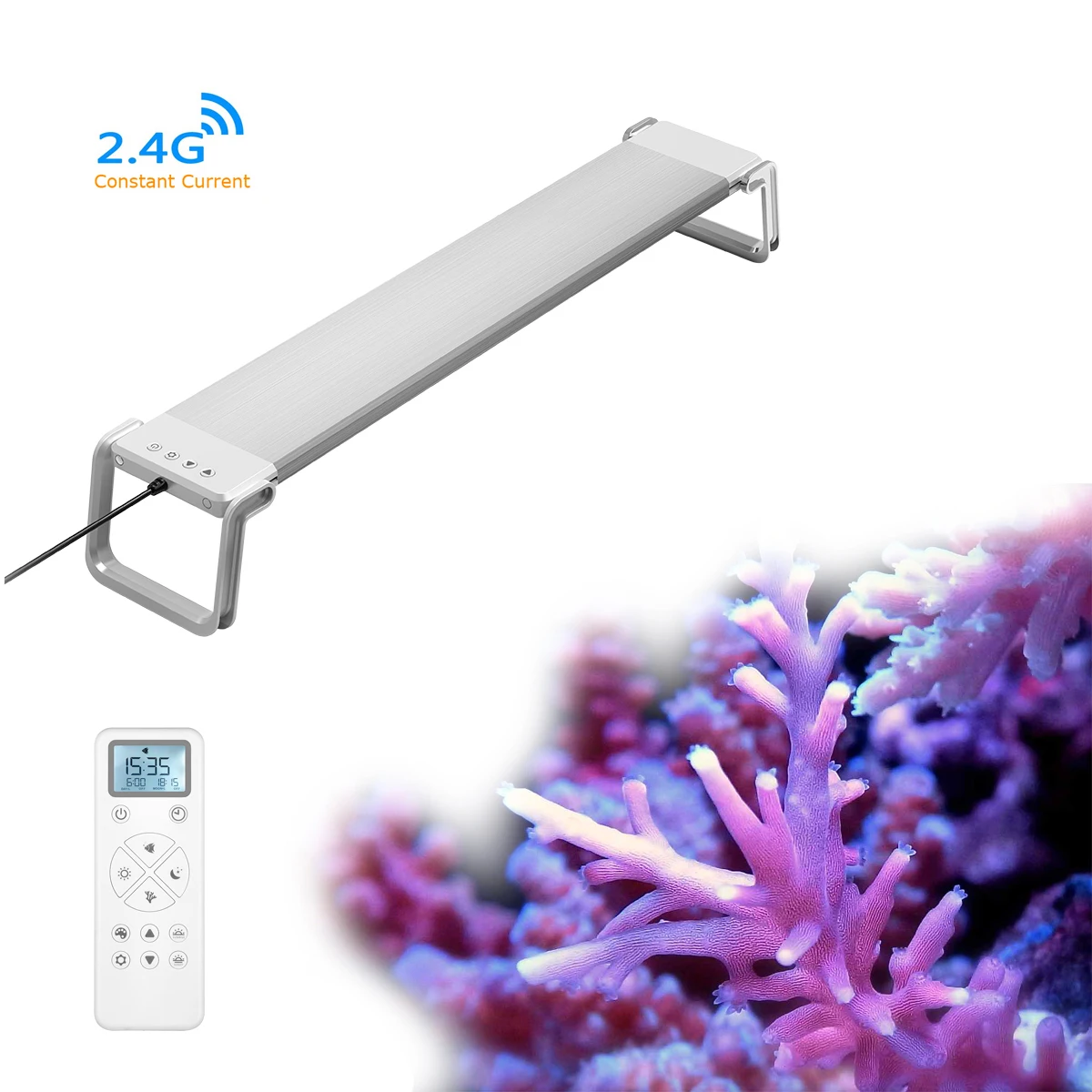 2.4G Wireless 30inch 40w 75cm Programmable Smart full spectrum LED aquarium light