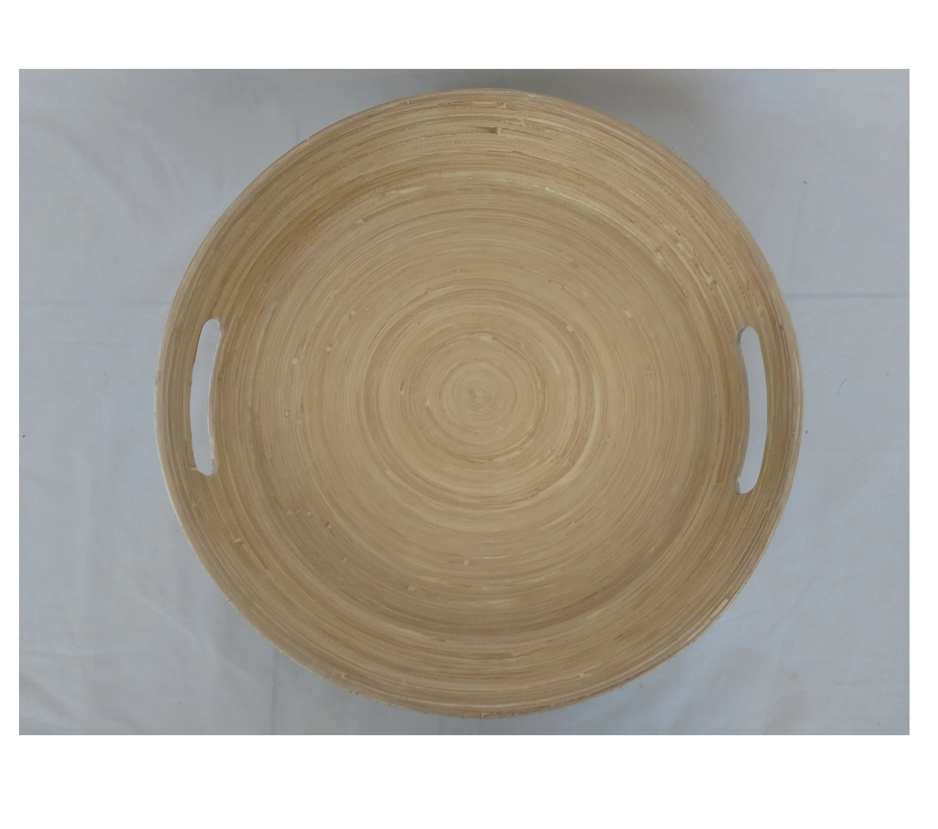 Wholesale Handmade Bamboo Plate, Bamboo Serving Tray With Handling - Customized Accepted- OEM ODM - Colorful
