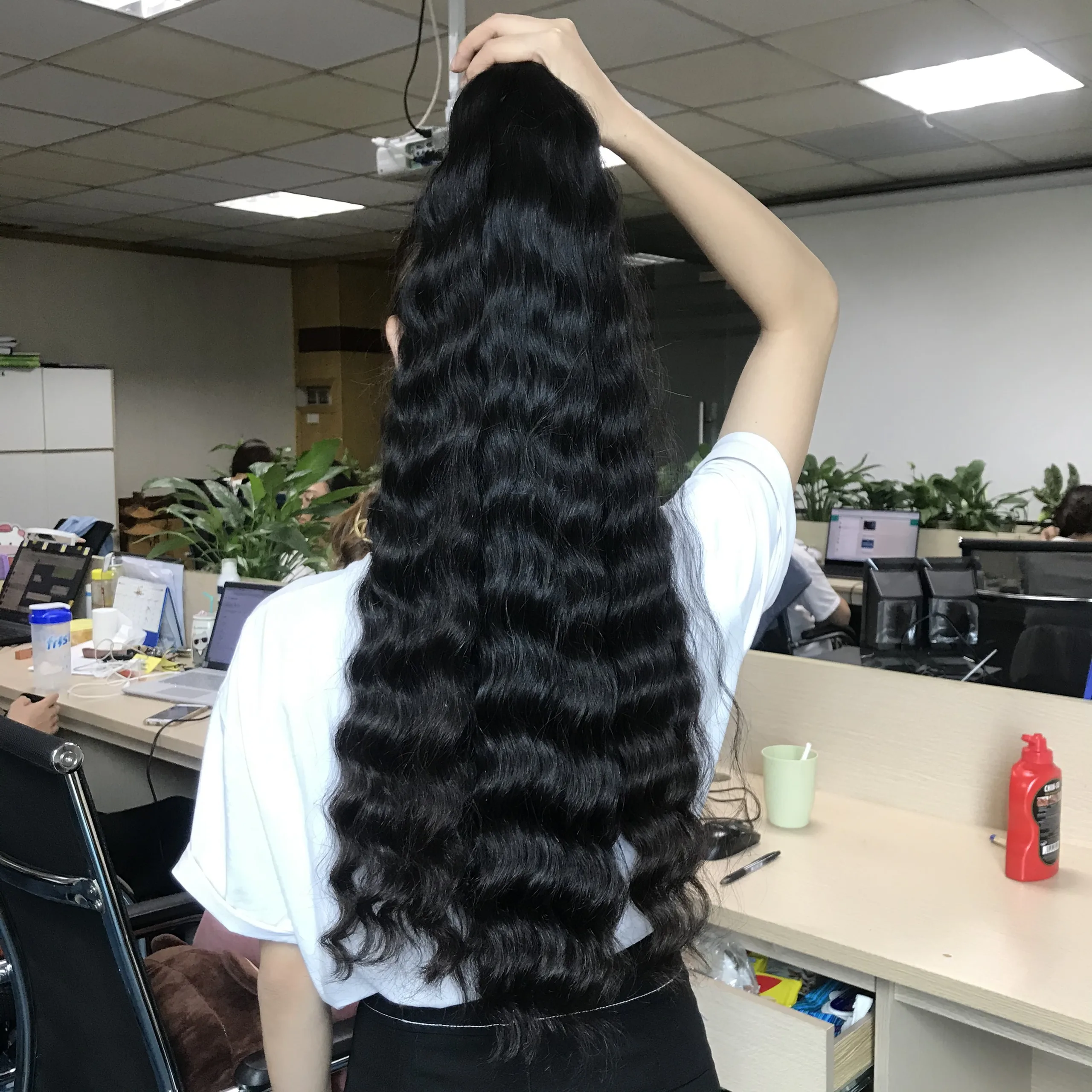 Глубокая волна 2 утка волос Связки 100% virgin волнистые волосы славянского типа из Белади