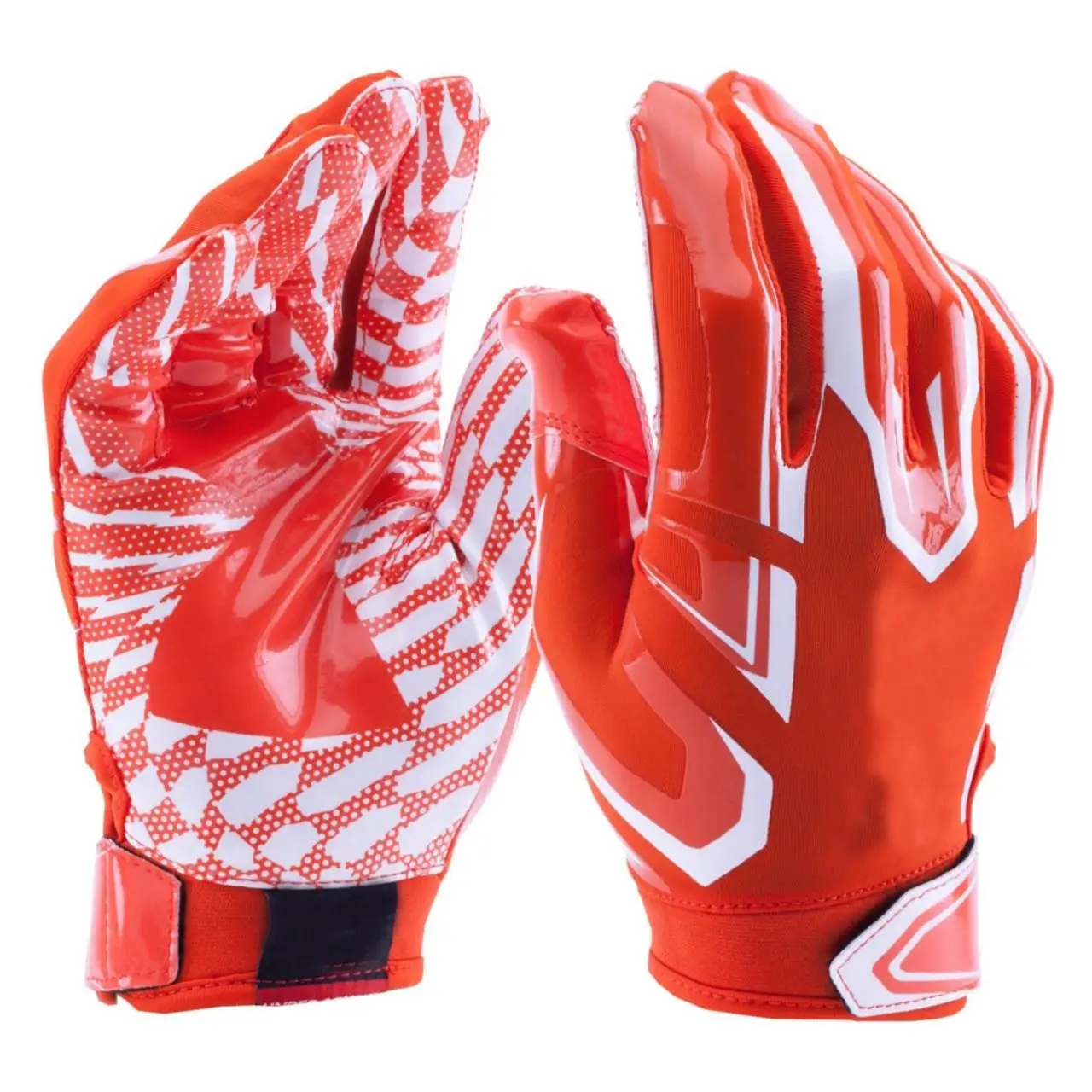 High Quality Custom Logo American Power Ranger Football Gloves Strong Palm Grip