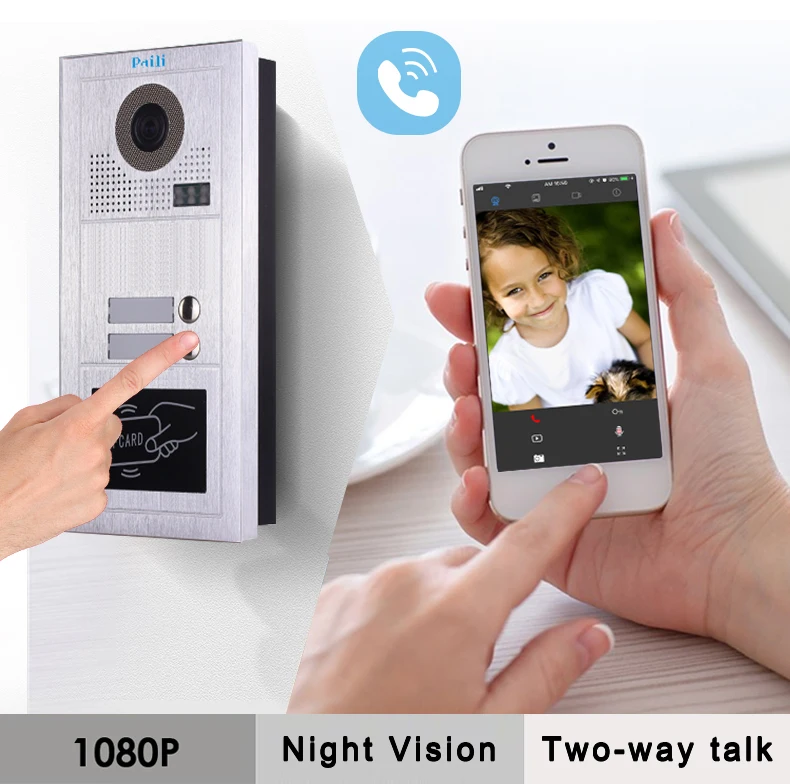 Multi apartment  IP Wifi Android/IOS APP remote control unlock intercom building video intercom system
