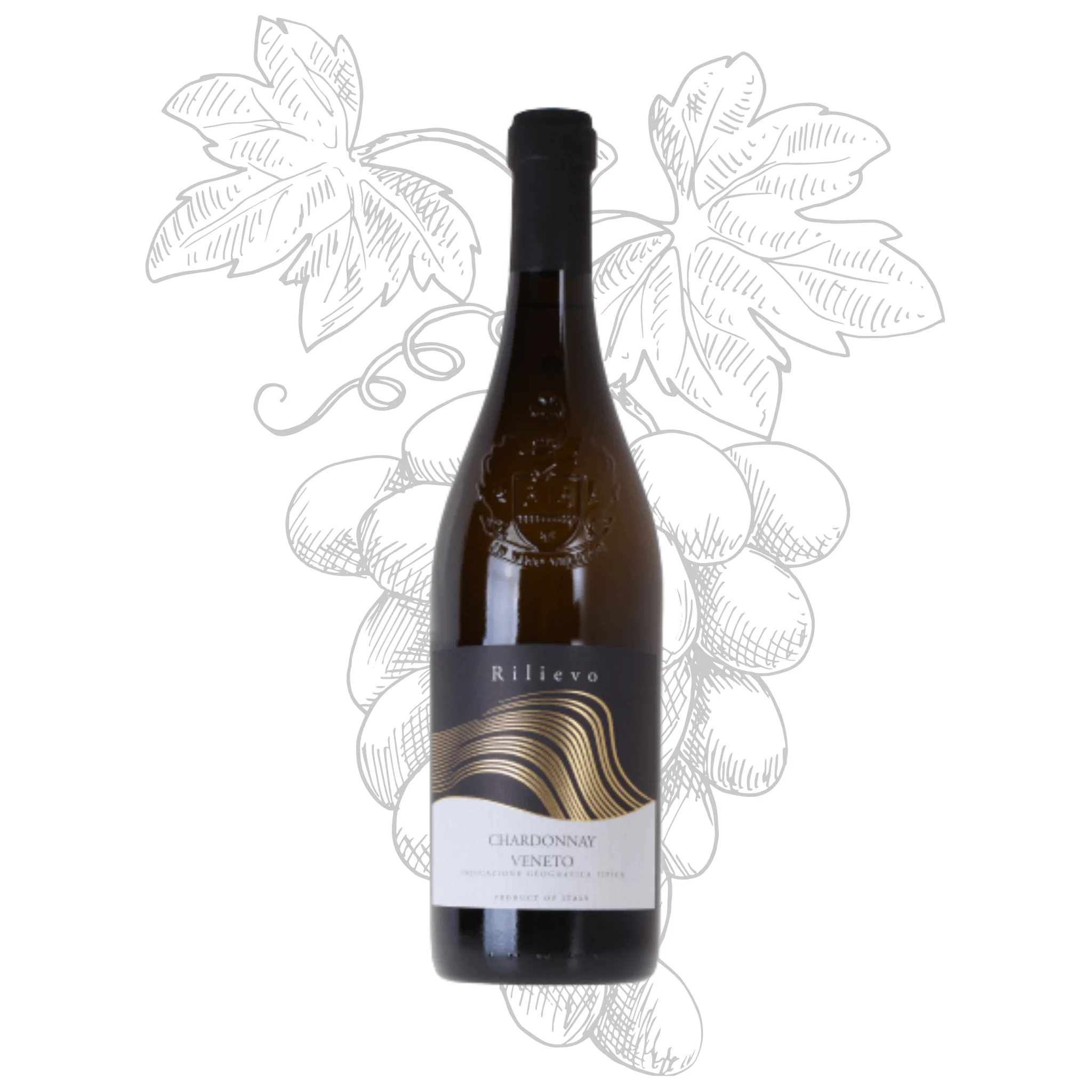 Высококачественное белое вино, сделанное в Италии-Chardonnay Vino de Italia RIlievo-белые винные бутылки 750 мл алкоголь 12% для экспорта