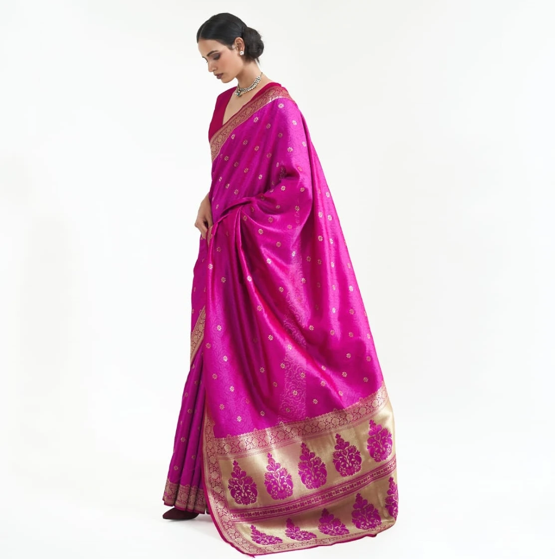 R & D Exports Surat Saree Manufacturer Pure Silk Saree Kanjivaram Weaving Work Saree