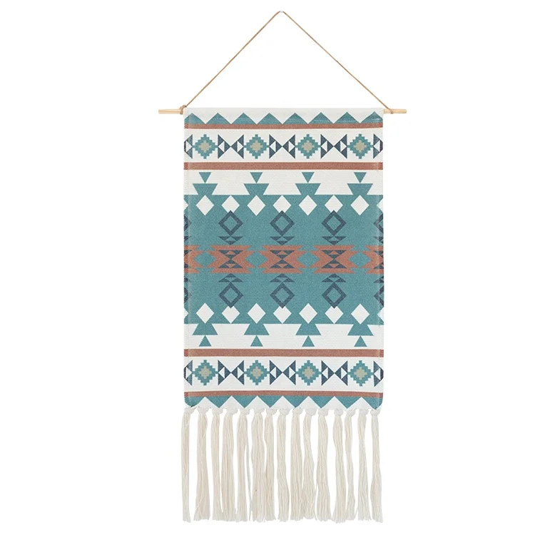 Custom Modern Minimalist Home Decor Black Cotton Woven Wall Hanging Tapestry Other Home Decor Printed Wall Decor Tapestry