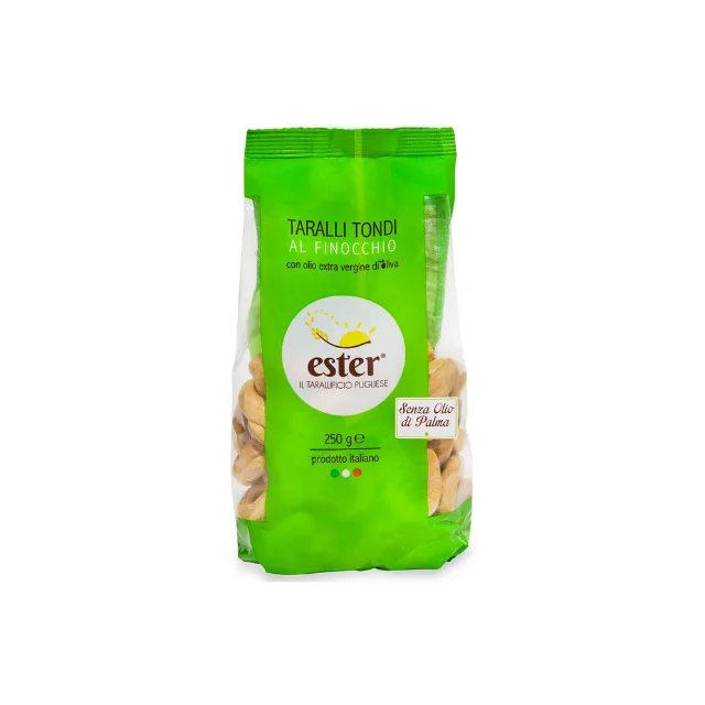 Typical Apulian Snack Taralli with Fennel Seeds and EVO Oil for starters and aperitifs 250g