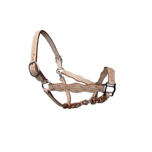 Hand Carved Leather Halter