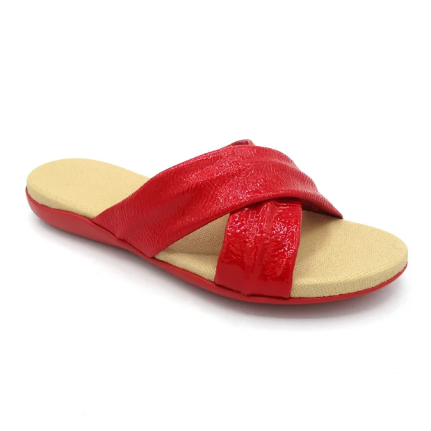 
Anatomical insole Leather woman slippers 
