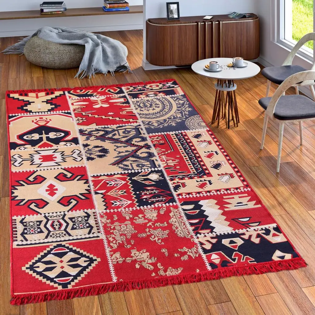 2022 DESIGN TRADITIONAL PATTERN COTTON RUG KILIM WHOLESALE CARPET 120x180 CARPET FOR LIVING ROOMS