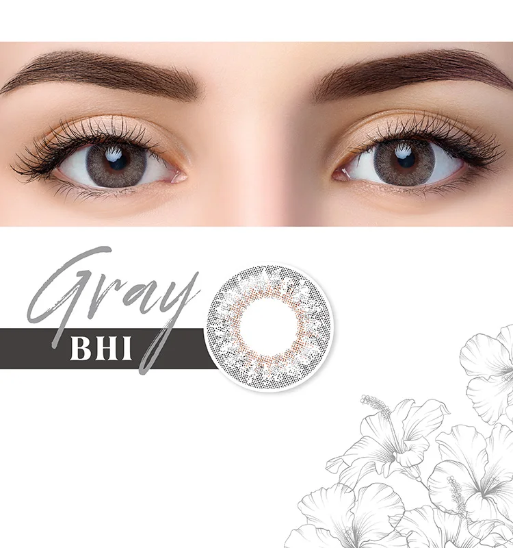 Natural Top Three Tone Gray Color Daily Contact Lenses