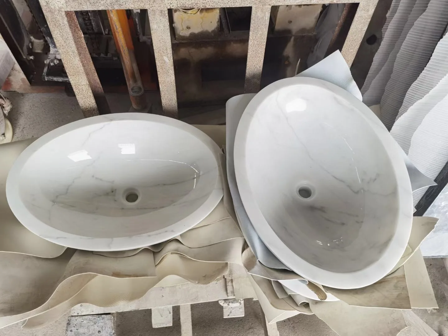 hot sale and popular white marble sink new design customized size white sink basin washing bowl