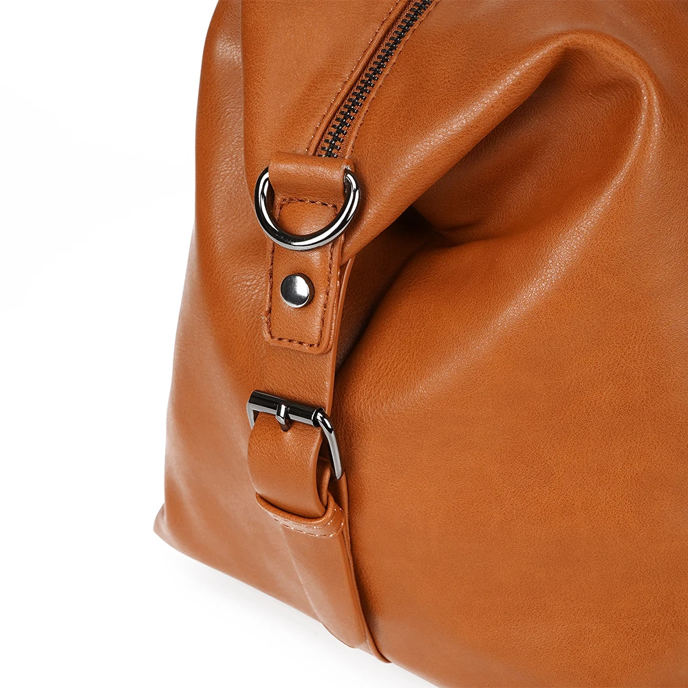 Большая Дорожная сумка для мужчин, водонепроницаемый холщовый мешок из натуральной кожи для выходных