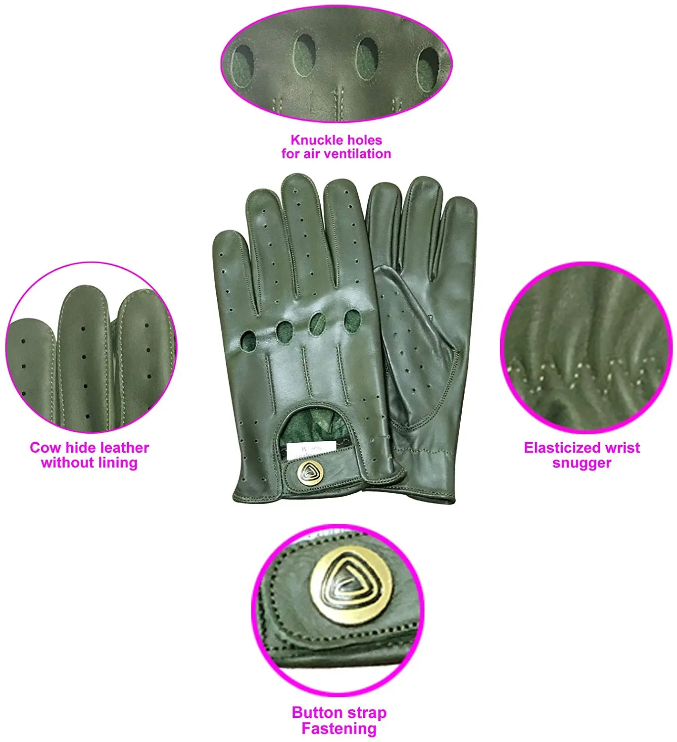 Dexam Professional Prime Leather Real Soft Leather Men Gloves Without Lining Driving Gloves Retro Glove Reverse Stitched