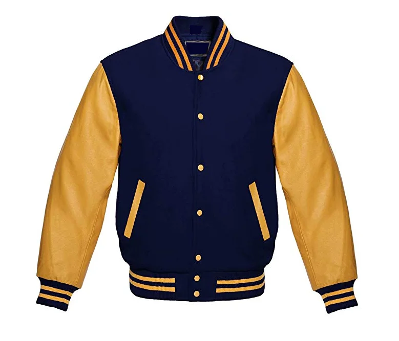 Custom Embroidered Man Winter Letterman Jacket Sports Varsity Jacket For Safety