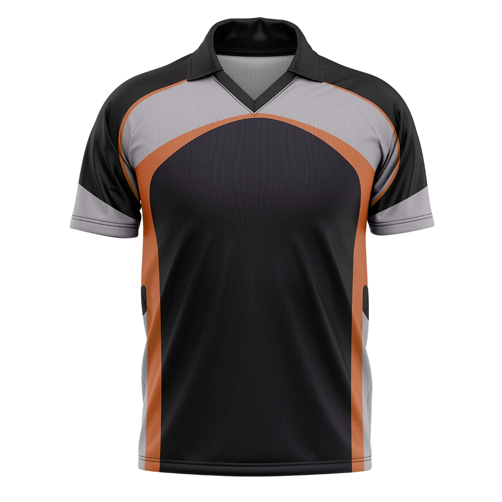 High Quality Polo Collar New Latest Sports Clothing Cricket jersey Fancy Design Factory Best Price Hot Sale Short Sleeve For Men