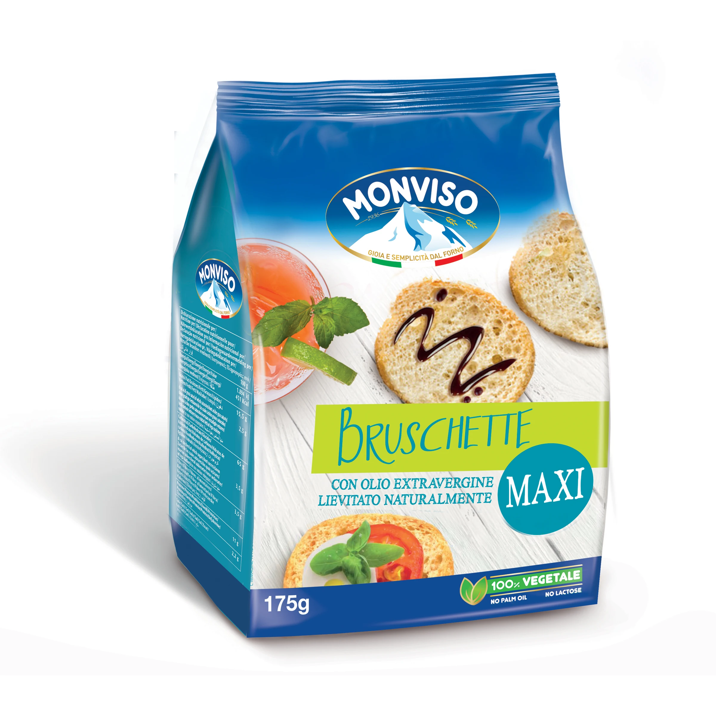 Итальянские брусеты Макси 175 г классический жареный хлеб