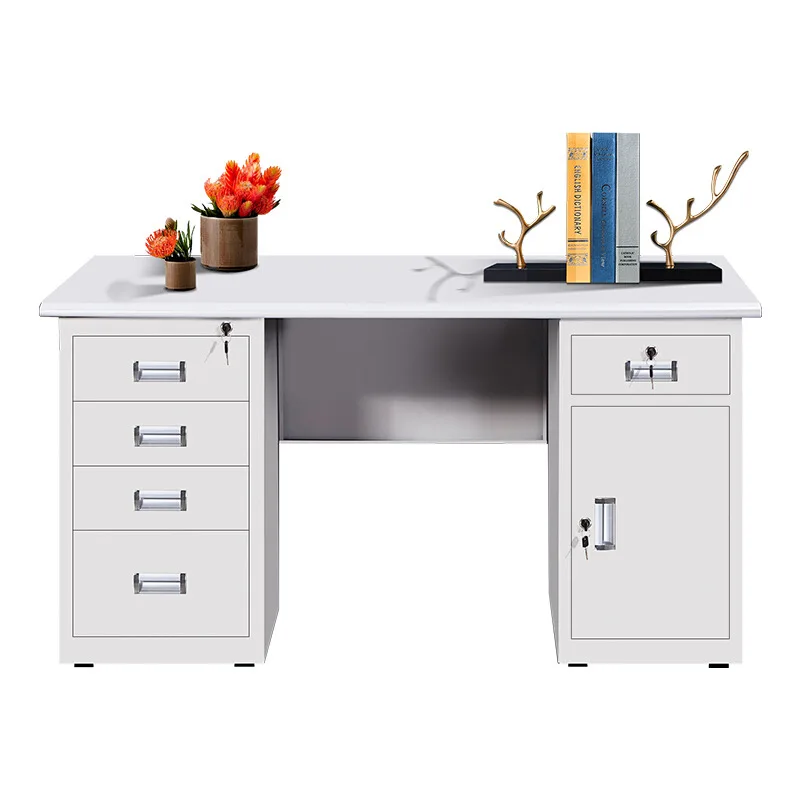 Portable study table eight buckets thickened steel office table simplicity home desk modern (high-quality) office furniture