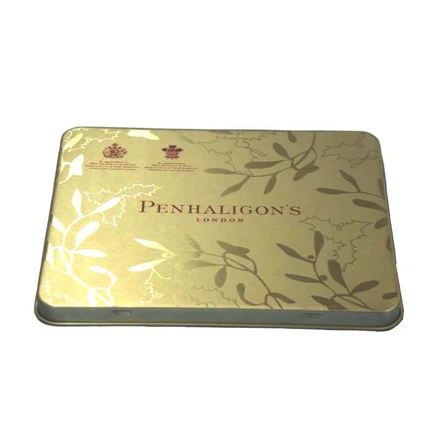 rectangle cosmetic aluminium metal tin can box for perfume