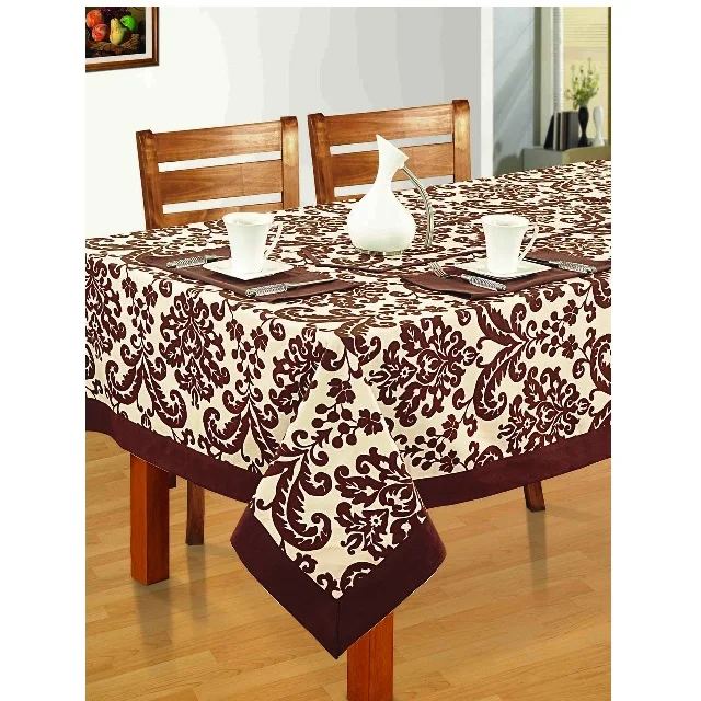 100% Cotton Custom Print Design Square Table Cloth Customized Party Table Linen India Top Selling Products High-Quality Reusable