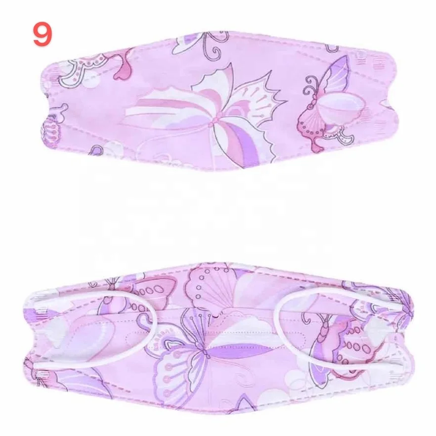  Korea Hot Selling KF94 3D 4 Layer Face Mask Print Rainbow Fish Shape GB2626