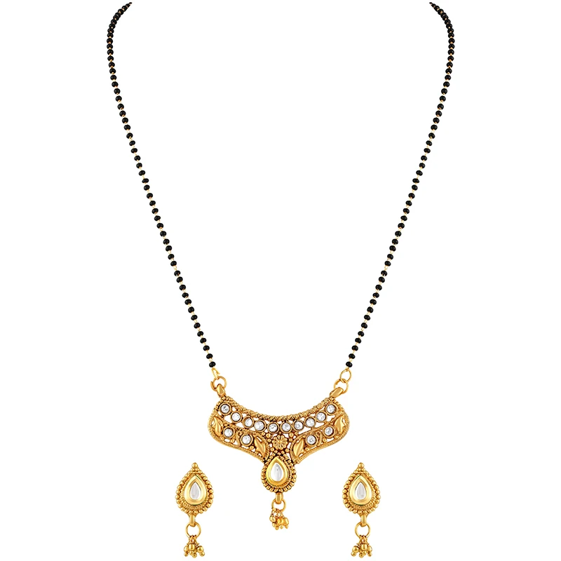 Indian Wholesale Jewellery Gold plated Black Beaded Mangalsutra Fashion Jewelry Mangalsutra