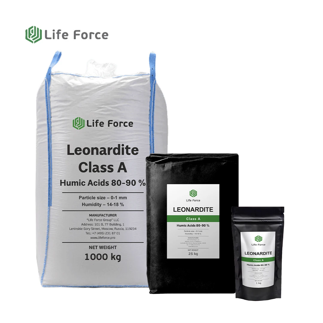 Humic Acid Powder Humic Acid Fertilizer Leonardite Class A Life Force SL 105/1000 Natural Product From Siberia Agriculture Grade