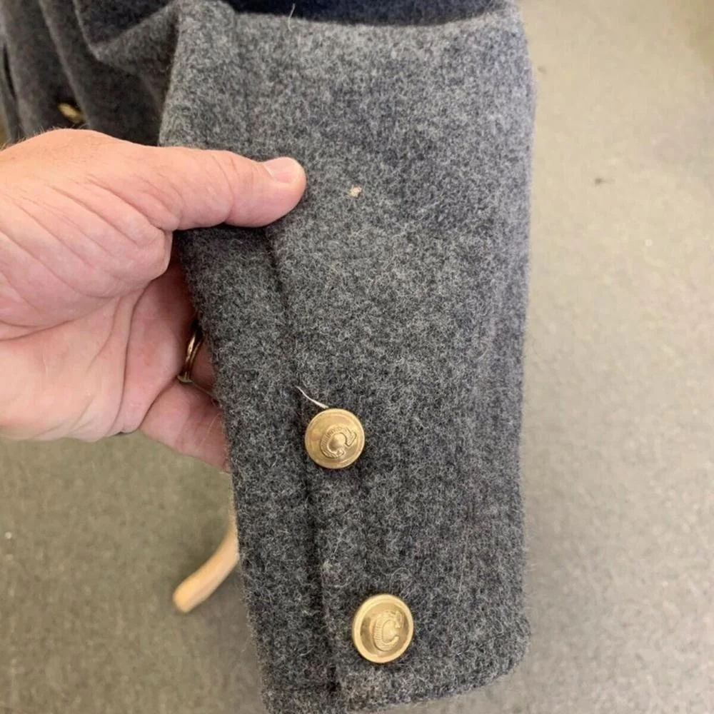 Reproduction Model Men CS Grey wool Frock Coat Civil War 19th century Jacket Uniform  Coat