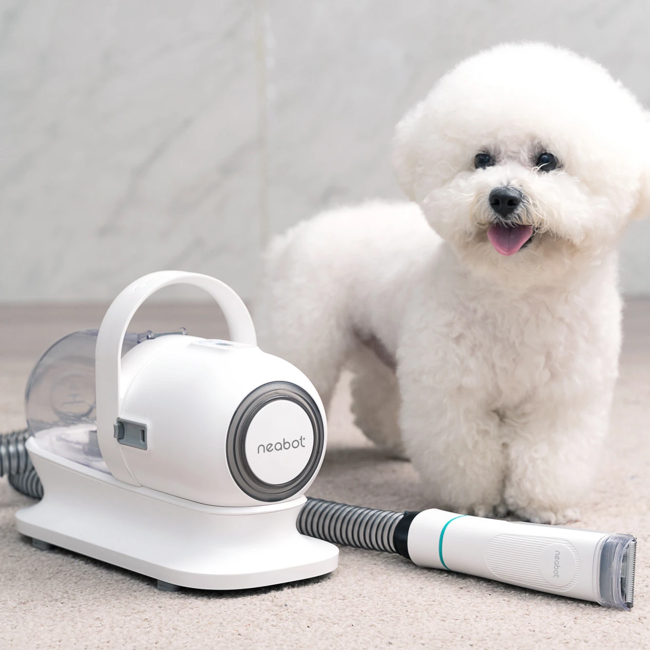 Neabot P1 pro 5 in 1 Pet Hair Shaving and Suction Tools Low Noise  Grooming Pet Vacuum Cleaner