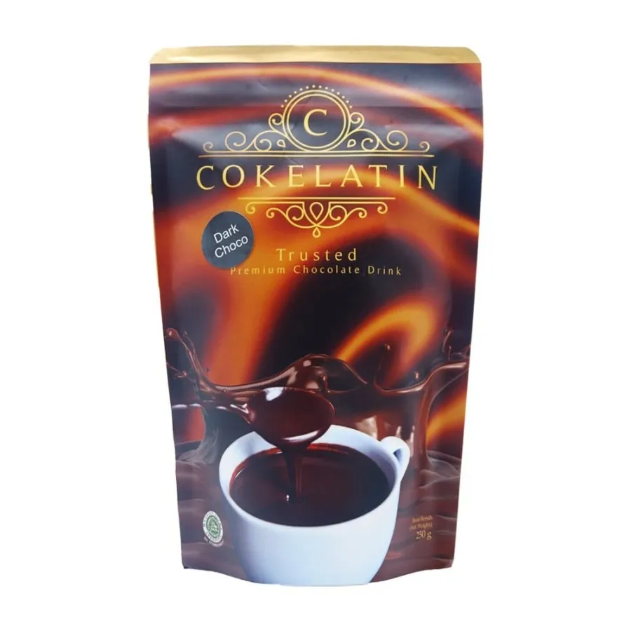 
Cokelatin Halal Premium Dark Choco Indonesia Cocoa Drink Powder 250gr 