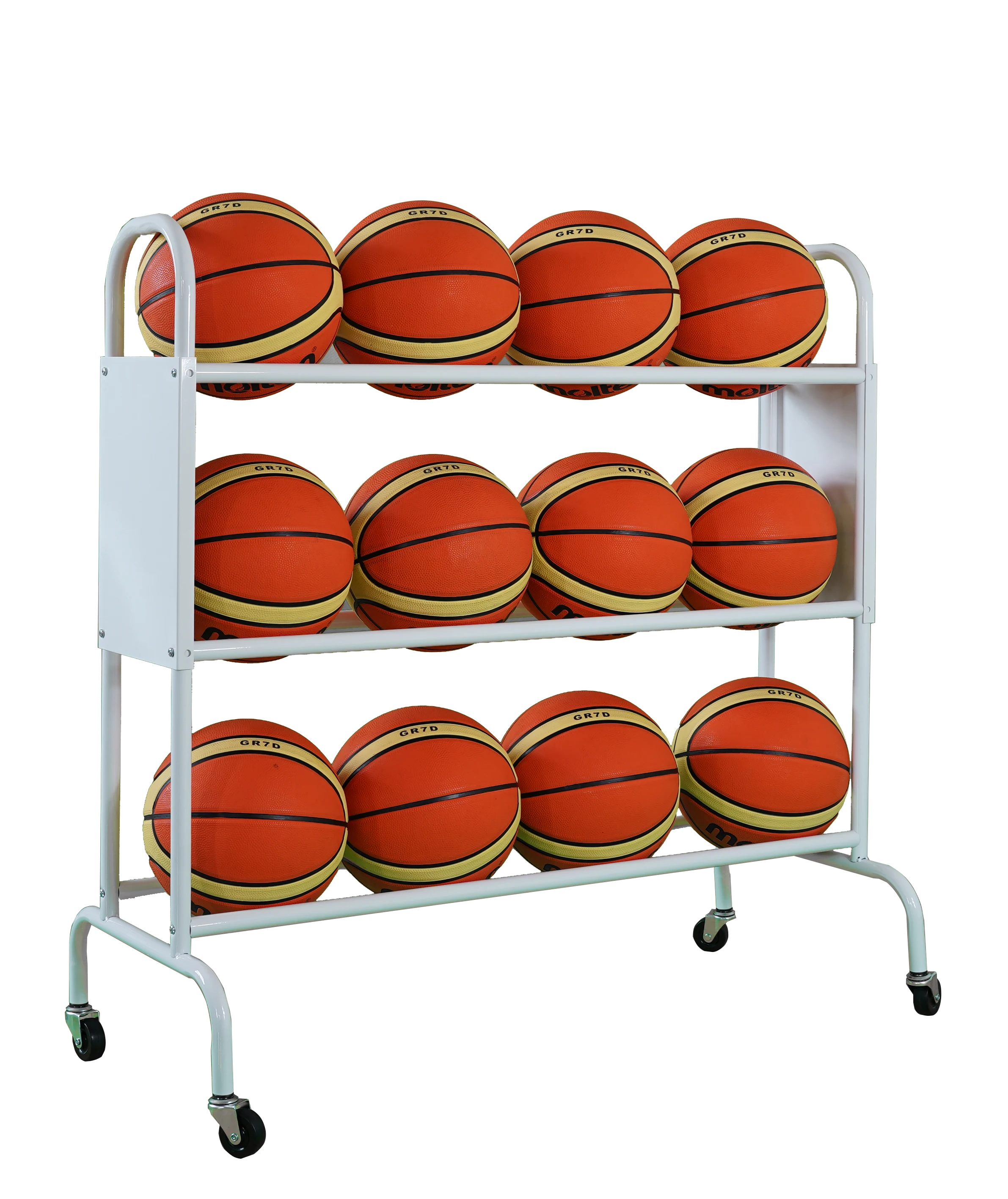 rubber landle basketball racks for storeroom