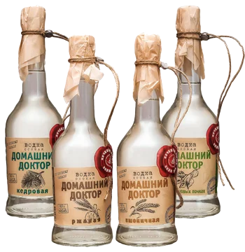 Алкоголь класса люкс (40% Альк.) Бутылка в стеклянной упаковке «Семейный врач» (кедр) 500 мл русская натуральная водка